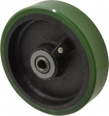 Albion - 6 Inch Diameter x 1-1/2 Inch Wide, Polyurethane Caster Wheel - 840 Lb. Capacity, 2-7/16 Inch Hub Length, 1/2 Inch Axle Diameter, Roller Bearing - Exact Tool & Supply