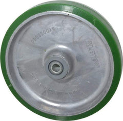 Albion - 8 Inch Diameter x 2 Inch Wide, Polyurethane Caster Wheel - 1,500 Lb. Capacity, 2-3/16 Inch Hub Length, 1/2 Inch Axle Diameter, Roller Bearing - Exact Tool & Supply