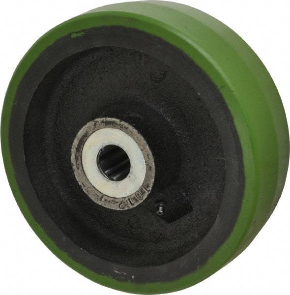 Albion - 8 Inch Diameter x 2-1/2 Inch Wide, Polyurethane Caster Wheel - 2,010 Lb. Capacity, 3-1/4 Inch Hub Length, 1 Inch Axle Diameter, Roller Bearing - Exact Tool & Supply