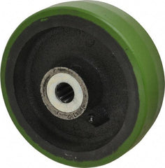 Albion - 8 Inch Diameter x 2-1/2 Inch Wide, Polyurethane Caster Wheel - 2,010 Lb. Capacity, 3-1/4 Inch Hub Length, 1 Inch Axle Diameter, Roller Bearing - Exact Tool & Supply