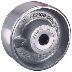 Albion - 6 Inch Diameter x 2-1/2 Inch Wide, Forged Steel Caster Wheel - 4,000 Lb. Capacity, 3-1/4 Inch Hub Length, 1 Inch Axle Diameter, Roller Bearing - Exact Tool & Supply