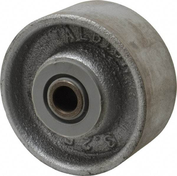 Albion - 3-1/4 Inch Diameter x 1-1/2 Inch Wide, Cast Iron Caster Wheel - 400 Lb. Capacity, 1-5/8 Inch Hub Length, 1/2 Inch Axle Diameter, Roller Bearing - Exact Tool & Supply