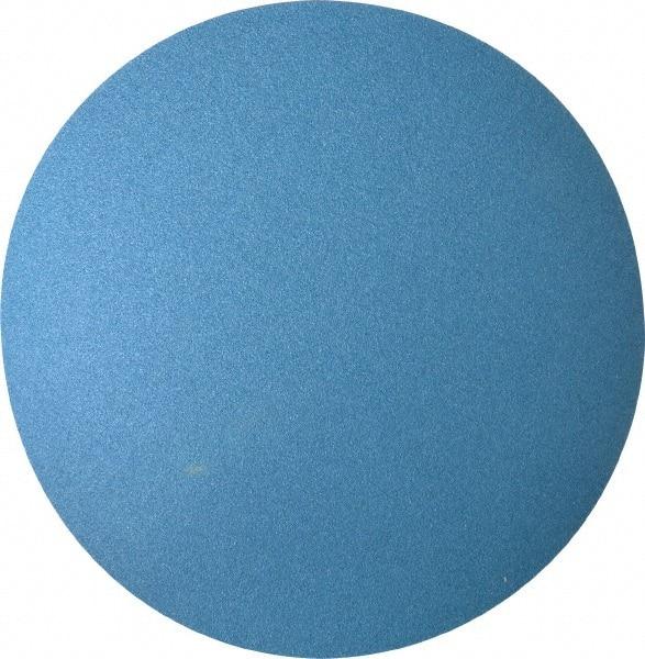 Superior Abrasives - 12" Diam, 60 Grit Zirconia Alumina Adhesive PSA Disc - Medium Grade, Blue, X Weighted Backing, Flexible - Exact Tool & Supply