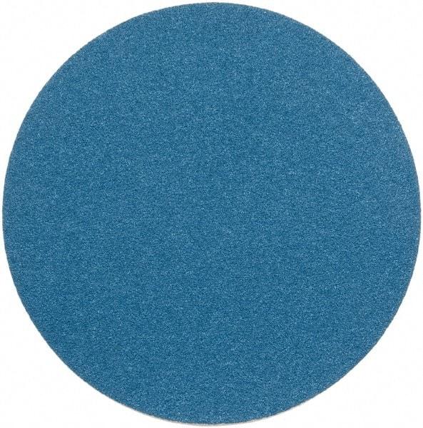 Superior Abrasives - 14" Diam, 40 Grit Zirconia Alumina Adhesive PSA Disc - Coarse Grade, Blue, Cloth Backing, Flexible - Exact Tool & Supply