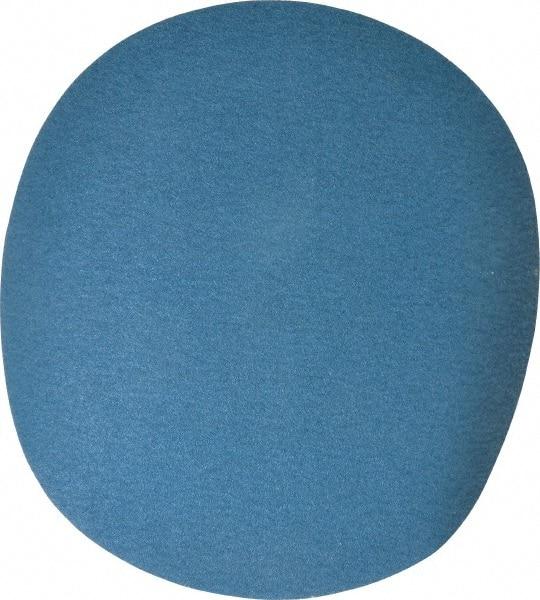 Superior Abrasives - 14" Diam, 50 Grit Zirconia Alumina Adhesive PSA Disc - Coarse Grade, Blue, Cloth Backing, Flexible - Exact Tool & Supply