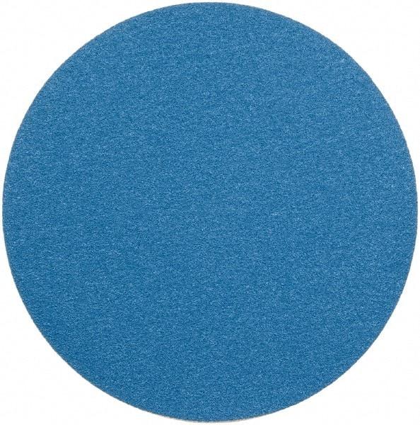 Superior Abrasives - 15" Diam, 40 Grit Zirconia Alumina Adhesive PSA Disc - Coarse Grade, Blue, Cloth Backing, Flexible - Exact Tool & Supply