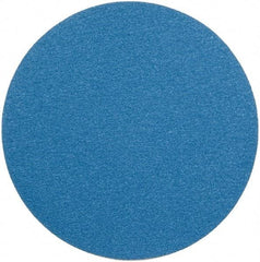 Superior Abrasives - 15" Diam, 40 Grit Zirconia Alumina Adhesive PSA Disc - Coarse Grade, Blue, Cloth Backing, Flexible - Exact Tool & Supply