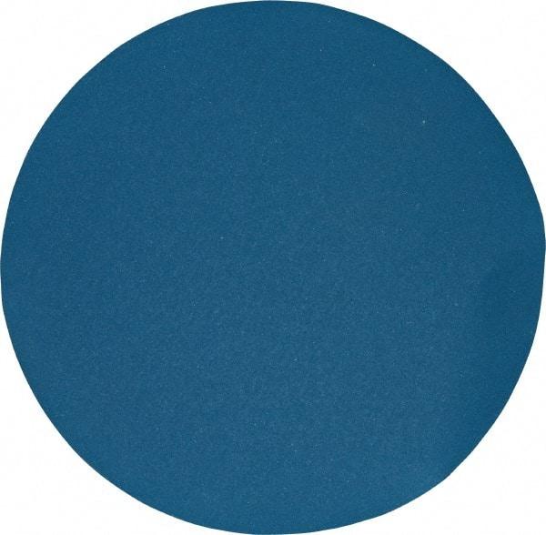 Superior Abrasives - 24" Diam, 80 Grit Zirconia Alumina Adhesive PSA Disc - Medium Grade, Blue, X Weighted Backing, Flexible - Exact Tool & Supply