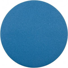 Superior Abrasives - 30" Diam, 40 Grit Zirconia Alumina Adhesive PSA Disc - Coarse Grade, Blue, Cloth Backing, Flexible - Exact Tool & Supply