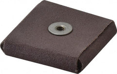 3M - 120 FEPA Grit, Fine Grade, Aluminum Oxide Square Pad - 2" Long x 2" Wide x 1/2" Thick, Cloth Backed, X Backing Weight, 12,000 Max RPM - Exact Tool & Supply