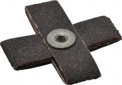 3M - 60 Grit, Medium Grade, Aluminum Oxide Cross Pad - 2-1/2" Long x 2-1/2" Wide x 3/4" Thick, Cloth Backed, X Backing Weight, 8 Ply, 18,000 Max RPM - Exact Tool & Supply