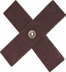 3M - 60 Grit, Medium Grade, Aluminum Oxide Cross Pad - 6" Long x 6" Wide x 1-1/2" Thick, Cloth Backed, X Backing Weight, 8 Ply, 9,000 Max RPM - Exact Tool & Supply