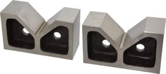 Value Collection - 3-1/16" Max Capacity, 90° Angle, Cast Iron V-Block - 6" Long x 2-7/16" Wide x 3-1/2" High, Sold as Matched Pair - Exact Tool & Supply