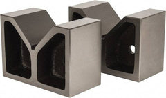 Value Collection - 4-1/2" Max Capacity, 90° Angle, Cast Iron V-Block - 8" Long x 4" Wide x 5-1/2" High, Sold as Matched Pair - Exact Tool & Supply