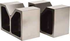 Value Collection - 5-1/8" Max Capacity, 90° Angle, Cast Iron V-Block - 12" Long x 6" Wide x 8" High, Sold as Matched Pair - Exact Tool & Supply