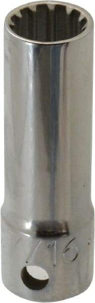Proto - 3/8" Drive, 7/16" Socket, Spline Socket - 12 Points, 2-1/8" OAL - Exact Tool & Supply