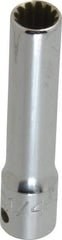 Proto - 1/4" Drive, 1/4" Socket, Spline Socket - 12 Points, 2" OAL - Exact Tool & Supply