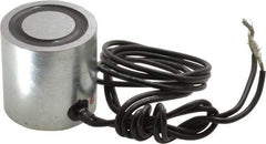Mag-Mate - 1-1/2" Diam, 6.2 Watts, 80 Lb Max Magnetic Pull Electromagnet - 1/4-20 Thread, 24 DC Output Voltage - Exact Tool & Supply