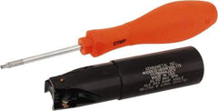 Kennametal - 0.9701" Cut Diam, 14.73mm Max Depth of Cut, 1" Shank Diam, 102.36mm OAL, Indexable Square Shoulder End Mill - EC14.., EP14.. Inserts, Weldon Shank, 0° Lead Angle, Through Coolant - Exact Tool & Supply