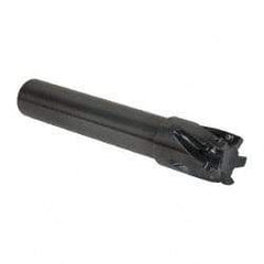 Kennametal - 1-1/2" Cut Diam, 14.48mm Max Depth of Cut, 1-1/4" Shank Diam, 203.2mm OAL, Indexable Square Shoulder End Mill - EC14.., EP14.. Inserts, Cylindrical Shank, 0° Lead Angle, Through Coolant - Exact Tool & Supply