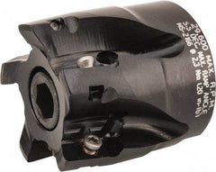 Kennametal - 5 Inserts, 1-1/2" Cut Diam, 3/4" Arbor Diam, 14.48mm Max Depth of Cut, Indexable Square-Shoulder Face Mill - 0/90° Lead Angle, 40mm High, EC14.., EP14.. Insert Compatibility, Through Coolant, Series Mill 1-14 - Exact Tool & Supply