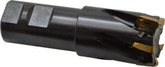 Kennametal - 1-1/2" Cut Diam, 14.1mm Max Depth of Cut, 1-1/4" Shank Diam, 114.56mm OAL, Indexable Square Shoulder End Mill - EC14.., EP14.. Inserts, Weldon Shank, 0° Lead Angle, Through Coolant - Exact Tool & Supply