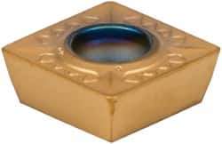 Kennametal - SDET43 GB Grade KC725M Carbide Milling Insert - TiN/TiCN/TiN Finish, 3/16" Thick, 1/2" Inscribed Circle, 0.8mm Corner Radius - Exact Tool & Supply
