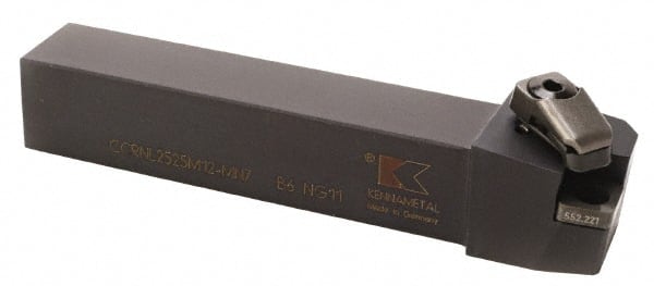 Kennametal - LH CCRN Negative Rake Indexable Turning Toolholder - Exact Tool & Supply