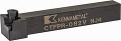 Kennametal - CTFP, Right Hand Cut, 0° Lead Angle, 1/2" Shank Height x 1/2" Shank Width, Positive Rake Indexable Turning Toolholder - 3-1/2" OAL, TP..22. Insert Compatibility, Series Kendex - Exact Tool & Supply