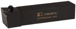 Kennametal - CTFP, Right Hand Cut, 0° Lead Angle, 1-1/4" Shank Height x 1-1/4" Shank Width, Positive Rake Indexable Turning Toolholder - 6" OAL, TP..42. Insert Compatibility, Series Kendex - Exact Tool & Supply