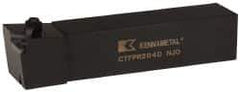 Kennametal - CTFP, Right Hand Cut, 0° Lead Angle, 1-1/4" Shank Height x 1-1/4" Shank Width, Positive Rake Indexable Turning Toolholder - 6" OAL, TP..42. Insert Compatibility, Series Kendex - Exact Tool & Supply