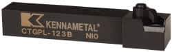 Kennametal - CTGP, Left Hand Cut, 0° Lead Angle, 3/4" Shank Height x 3/4" Shank Width, Positive Rake Indexable Turning Toolholder - 4-1/2" OAL, TN..32. Insert Compatibility, Series Kendex - Exact Tool & Supply