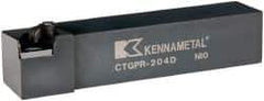 Kennametal - CTGP, Right Hand Cut, 0° Lead Angle, 1-1/4" Shank Height x 1-1/4" Shank Width, Positive Rake Indexable Turning Toolholder - 6" OAL, TP..42. Insert Compatibility, Series Kendex - Exact Tool & Supply