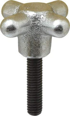Strong Hand Tools - 2" Head Diam, 4 Point Spoked Knob - 3/8-16 Stem, Cast Iron - Exact Tool & Supply