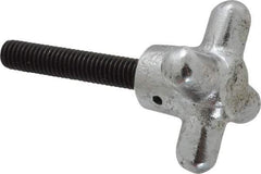 Strong Hand Tools - 2" Head Diam, 4 Point Spoked Knob - 3/8-16 Stem, Cast Iron - Exact Tool & Supply