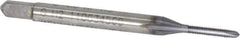 Kennametal - #0-80 UNF, 2 Flute, TiCN Finish, High Speed Steel Spiral Point Tap - Plug Chamfer, Right Hand Thread, 1.63" OAL, 5/16" Thread Length, 0.141" Shank Diam, 2B Class of Fit, Series 5301S - Exact Tool & Supply