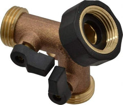 Midwest Control - Garden Hose Coupler - Brass, Female Swivel Nut to Male Hose Connector - Exact Tool & Supply