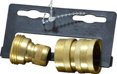 Nelson - 3/4-8 Garden Hose Coupler & Connector Set - Brass, Female & Male Connector - Exact Tool & Supply