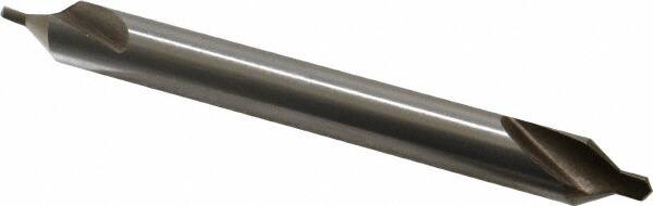 Interstate - #4-1/2 Plain Cut 60° Incl Angle High Speed Steel Combo Drill & Countersink - Exact Tool & Supply