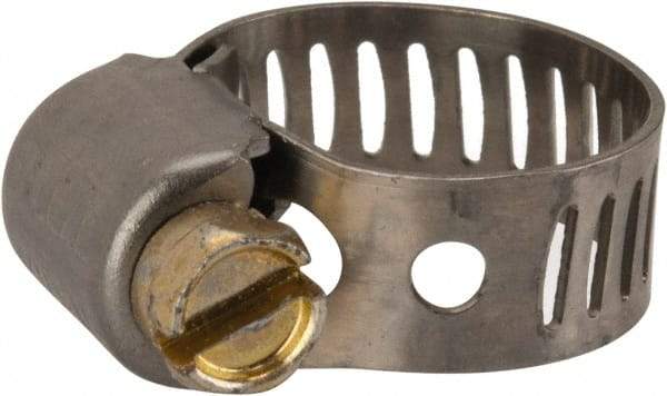 Parker - 1/4 to 0.62" Diam, Stainless Steel Worm Drive Clamp - Exact Tool & Supply