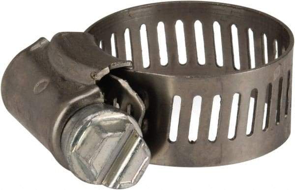 Parker - 0.44 to 1" Diam, Stainless Steel Worm Drive Clamp - Exact Tool & Supply