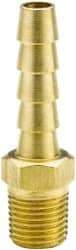 Parker - 1 NPT Thread Hose Barb x Male NPT Connector - 1" ID Hose x 1.02" OD Hose, Brass - Exact Tool & Supply