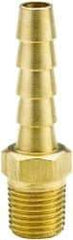 Parker - 1 NPT Thread Hose Barb x Male NPT Connector - 1" ID Hose x 1.02" OD Hose, Brass - Exact Tool & Supply