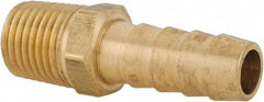 Parker - 1/4 NPT Thread Hose Barb x Male NPT Connector - 3/8" ID Hose x 0.415" OD Hose, Brass - Exact Tool & Supply