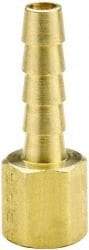 Parker - 3/8 NPT Thread Hose Barb x Female NPT Connector - 3/8" ID Hose x 0.415" OD Hose, Brass - Exact Tool & Supply
