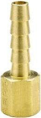 Parker - 3/8 NPT Thread Hose Barb x Female NPT Connector - 3/8" ID Hose x 0.415" OD Hose, Brass - Exact Tool & Supply