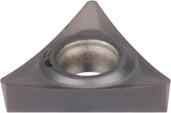 Kennametal - TCGT21.51 HP Grade KC5025 Carbide Turning Insert - TiAlN Finish, 60° Triangle, 1/4" Inscr Circle, 3/32" Thick, 1/64" Corner Radius - Exact Tool & Supply