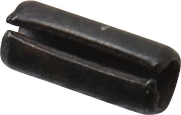 Value Collection - 2mm Diam x 5mm Long Slotted Spring Pin - Grade 1070-1080 Steel, Plain Finish - Exact Tool & Supply