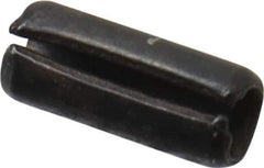 Value Collection - 2mm Diam x 5mm Long Slotted Spring Pin - Grade 1070-1080 Steel, Plain Finish - Exact Tool & Supply