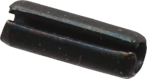 Value Collection - 2mm Diam x 6mm Long Slotted Spring Pin - Grade 1070-1080 Steel, Plain Finish - Exact Tool & Supply